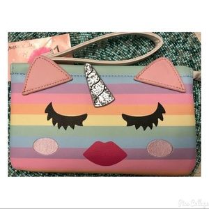 Betsey Johnson Rainbow Unicorn Wristlet-NWT